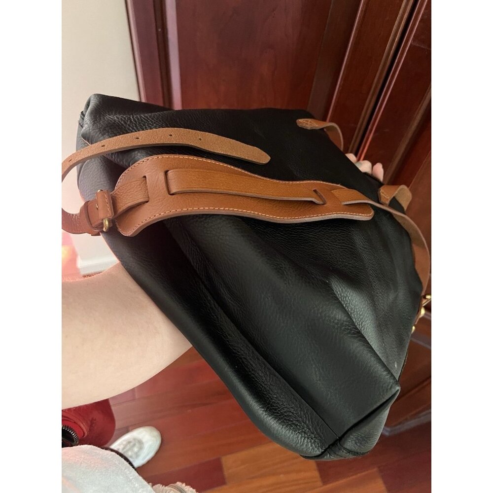 MADEWELL — The Zip-Top Transport Carryall Tote, True Black/Brown - Picture 9 of 9